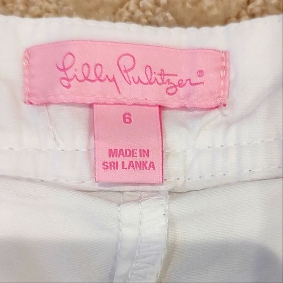 Lilly Pulitzer Callahan Scalloped Skirt White Waffle Weave Front Zip Size 6 - Picture 2 of 12